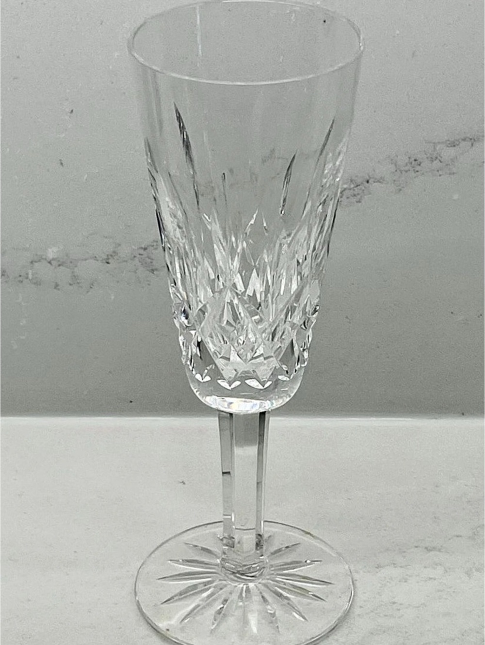 Waterford Lismore 7 1/4 Inch Champagne Flute Cut Crystal Champagne Flute